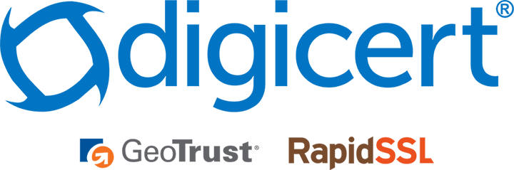 DigiCert, GeoTrust, and RapidSSL logos